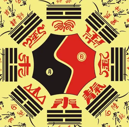 先天八卦图 后天八卦图 太极图道教风水镇宅辟邪挡煞丝绸卷轴挂画