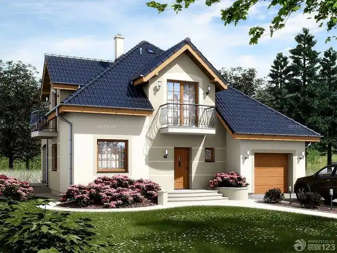独立私家小别墅外观设计图片_装修123效果图
