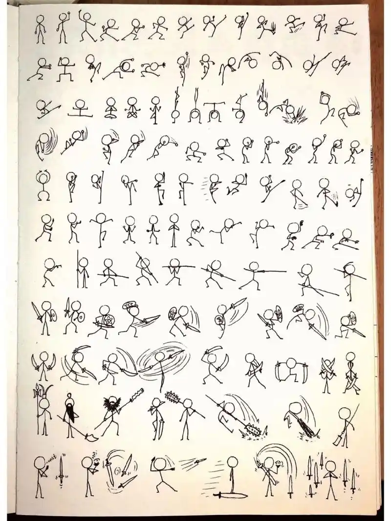 火柴人,功夫,漫画(1) 大家好我的资料都是自己画的,大家可以下载打印