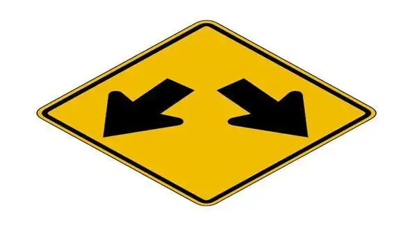 分流路口标志指的是哪种?