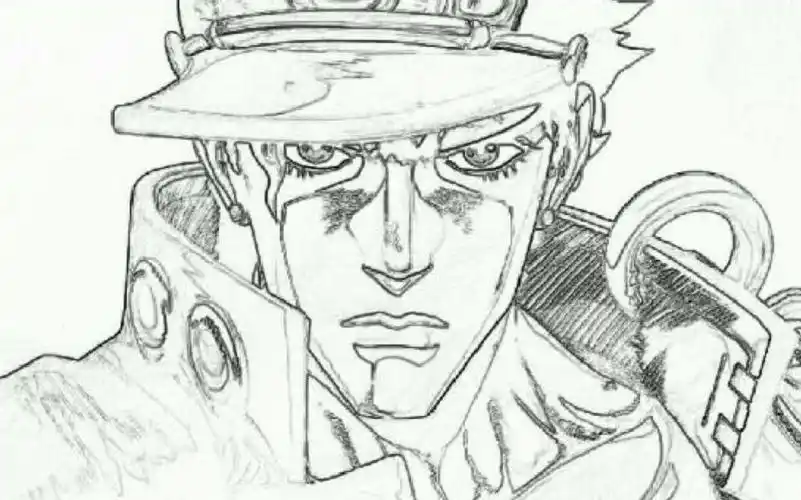 让白金之星(误)用素描风格画jojoop 第三部(附代码)_哔哩哔哩_bilibil