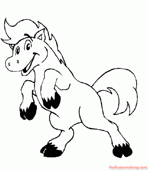 8张马简笔画图片(6)_动物简笔画
