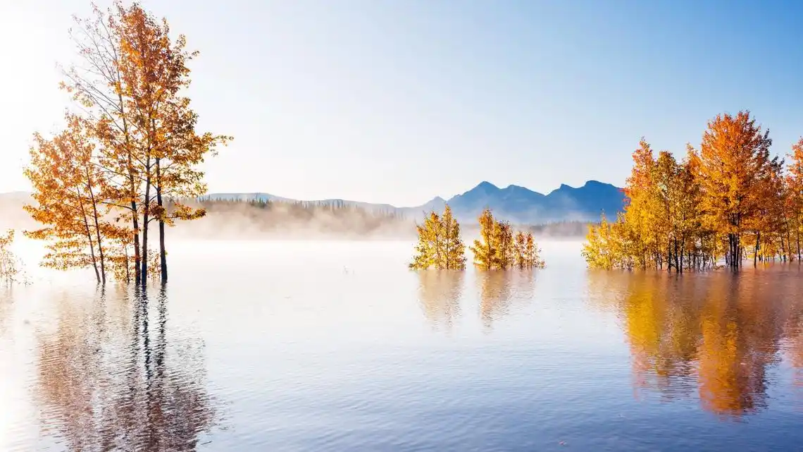 秋天的美丽湖,2021年,景观,5k,照片图片,4k高清其它图片,娟娟壁纸