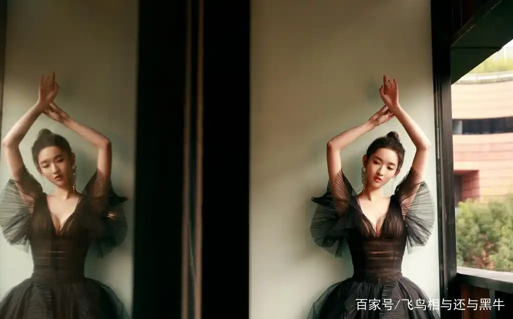 王玉雯性感黑纱裙写真