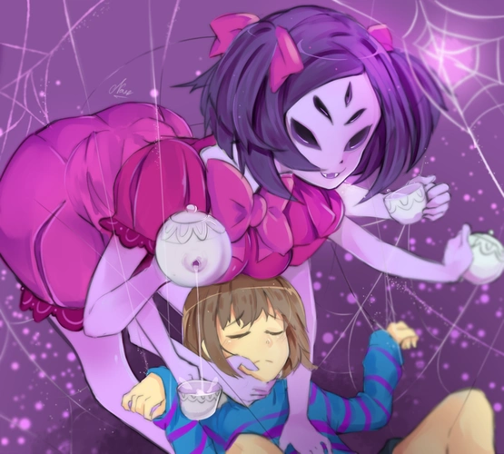 undertale传说之下精美人物图包muffetfrisk篇