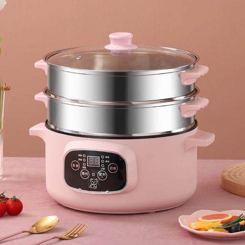 电蒸锅多功能家用多层蒸煮锅三层大容量电蒸笼蒸菜蒸包电煮一体锅