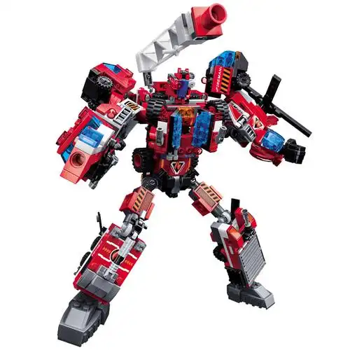 乐高机器人积木消防车模型启蒙汽车6-8岁男孩益智塑料积木