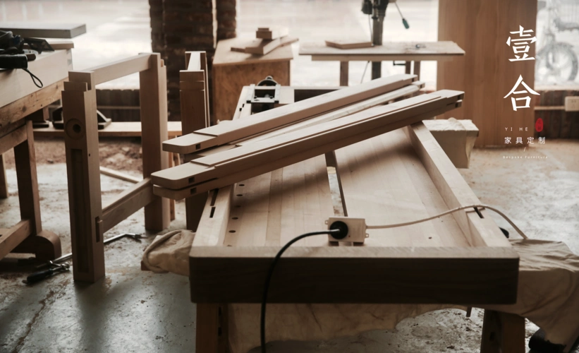 实木木艺木纯木工操作台工作台木桌定制榉木胡桃桌子
