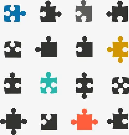 矢量手绘拼图合集免抠素材免费下载_觅元素51yuansu.com