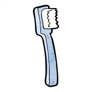 用电动牙刷制作快乐牙齿字符的卡通插图用牙刷卡通牙一笑卡通牙刷和