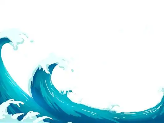 蓝色手绘卡通海洋海水海浪元素png素材海水海浪元素卡通浪花手绘海浪