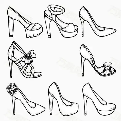 高跟鞋简笔画嘿嘿古代公主鞋子简笔画集卡通公主鞋子简笔画古代公主
