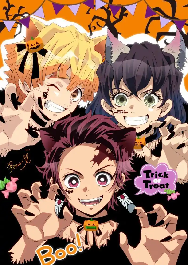 鬼灭之刃# 万圣节990997  三小只太可爱了吧!