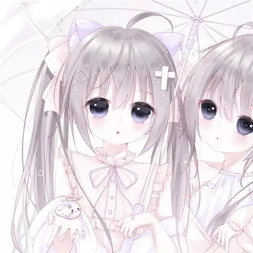 卡通动漫闺蜜头像双人二人可爱26张