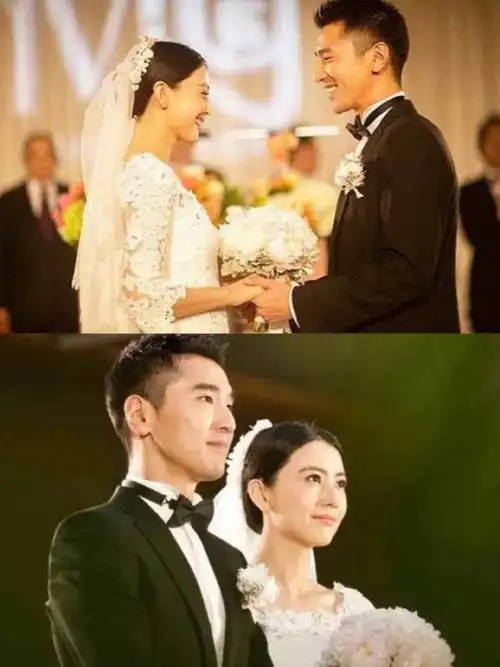 高圆圆牵赵又廷手过马路#好甜蜜的一对夫妻,两个人手拉手并排走,看得