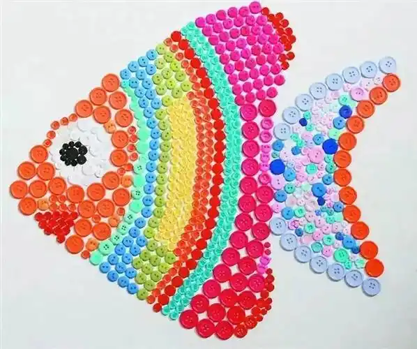 纽扣手工超惊喜用纽扣做出来的手工制作美翻天