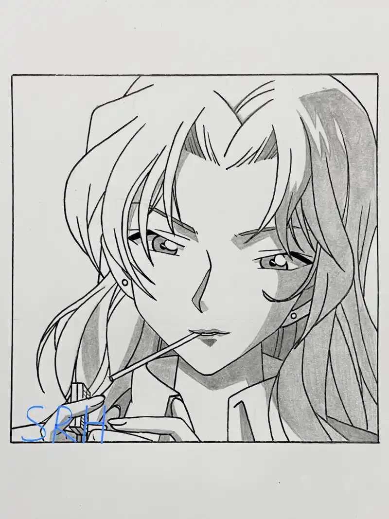 手把手教你画《名侦探柯南》贝尔摩德.