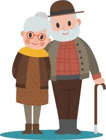 卡通老人设计素材