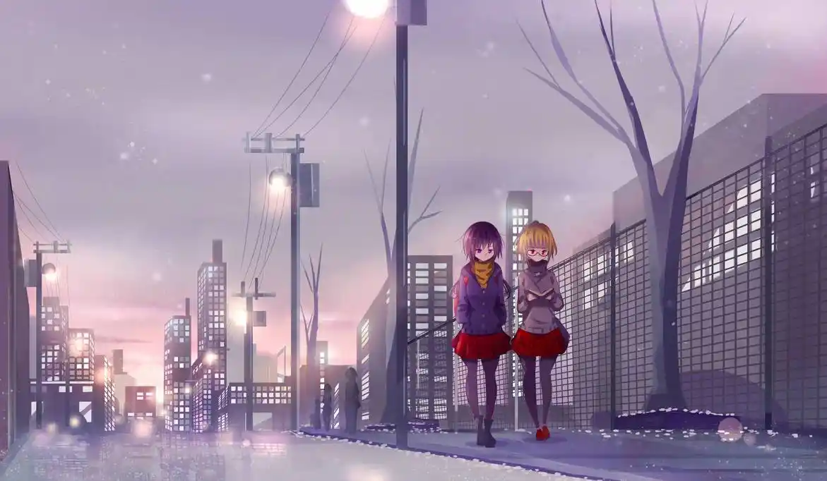 黑暗系二次元人物插画,画师likesac作品