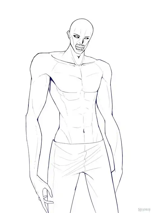 临摹男性肌肉角色人物肌肉绘画训练