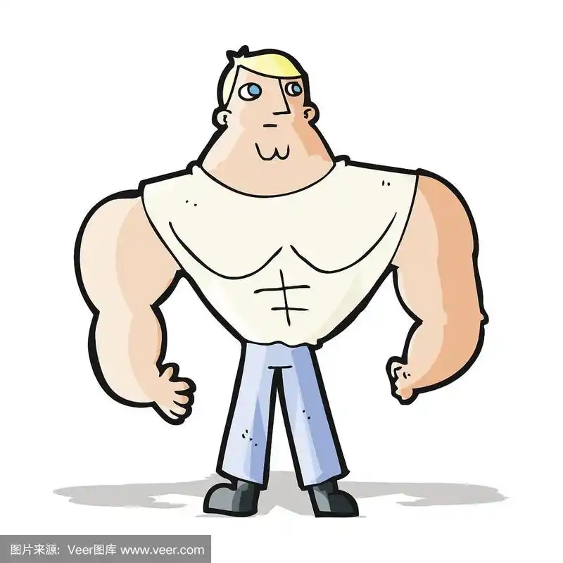 卡通健美运动员