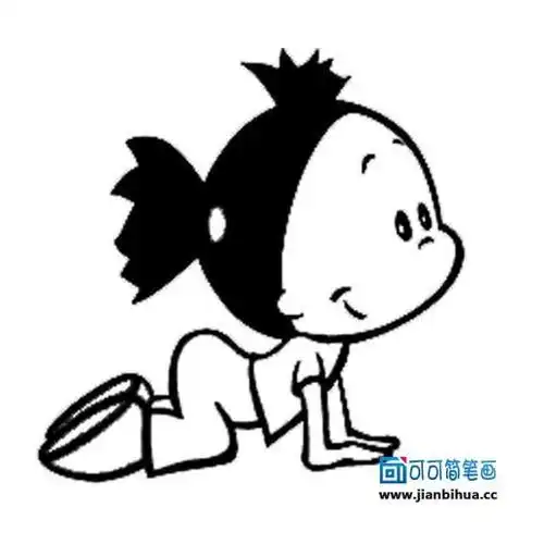 摔倒趴下宝宝的简笔画小女孩趴在地上画画的简笔画趴着睡觉的婴儿简笔