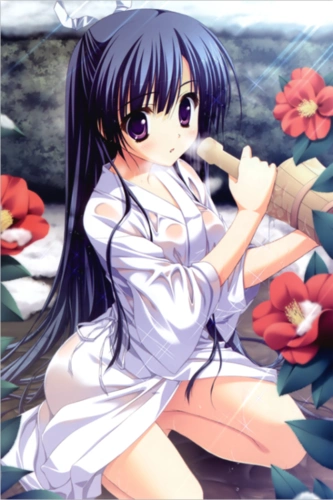 求动漫少女白衬衫大图