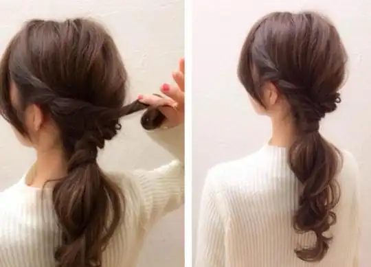 长卷发扎发发型