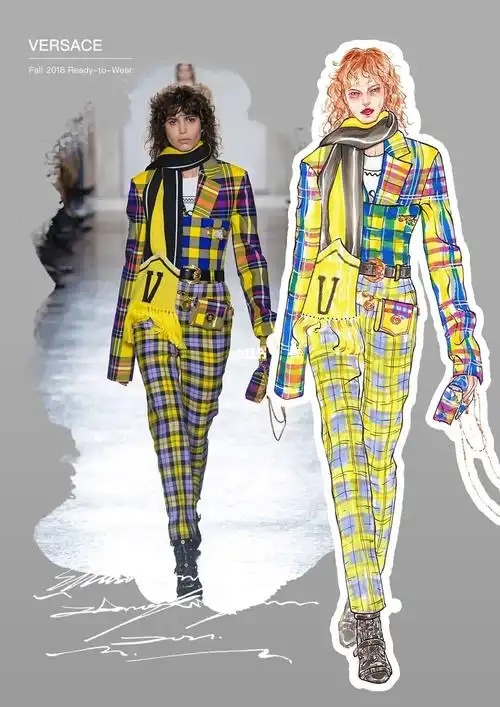 马克笔手绘服装秀场色彩是服装的灵魂