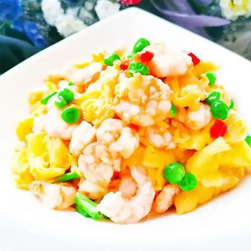 虾仁炒鸡蛋,经典小炒,色彩诱人