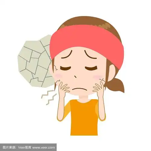 皮肤干燥的女性