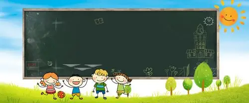 清新校园课间活动安全展板背景图片免费下载-千库网