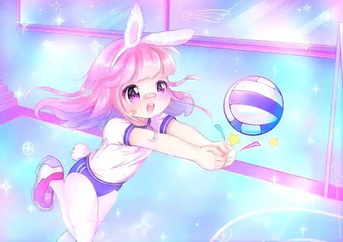 superstarshootchimichimi的兔耳少女插画图片