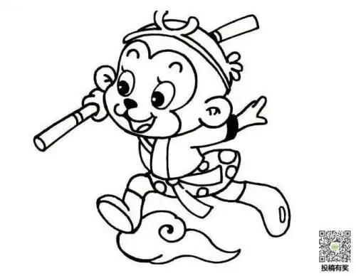 腾云驾雾的孙悟空怎么画简笔画