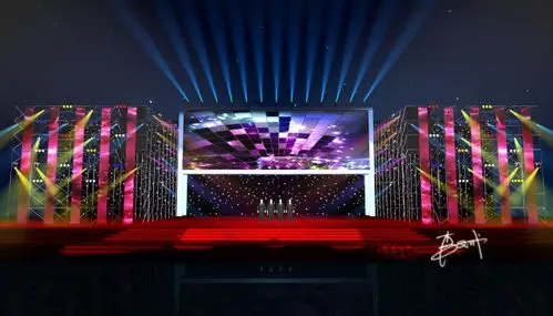 车展 舞台效果图 舞美效果图 舞台设计图 舞美设计图 企业年会 晚会