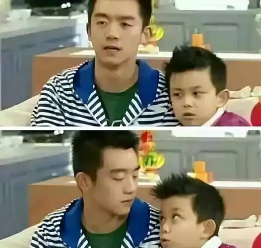 话说,以前觉得这两人像父子,吴磊长大后,又觉得像兄弟.