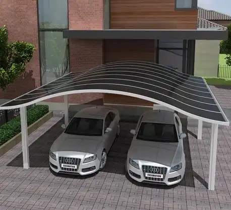 铝合金汽车车棚|别墅铝合金车棚