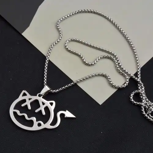 王琳凯小鬼同款小恶魔项链男女嘻哈潮人街头蹦迪 钛钢项链不掉色运动