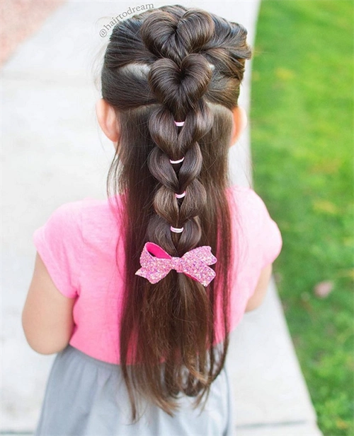 吾家有女初长成 小女孩公主半编发_儿童发型 - 美发站