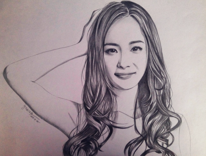 杨幂手绘