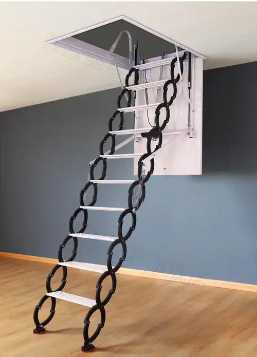 鑫欧堡全自动阁楼伸缩楼梯电动阁楼楼梯别墅隐形升降收缩复式伸缩楼梯