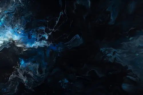 蓝黑液斑抽象壁纸