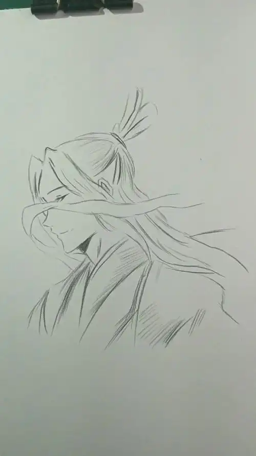 教你画古风侧脸  猜猜他是谁?提示下  道 @经纪人小微