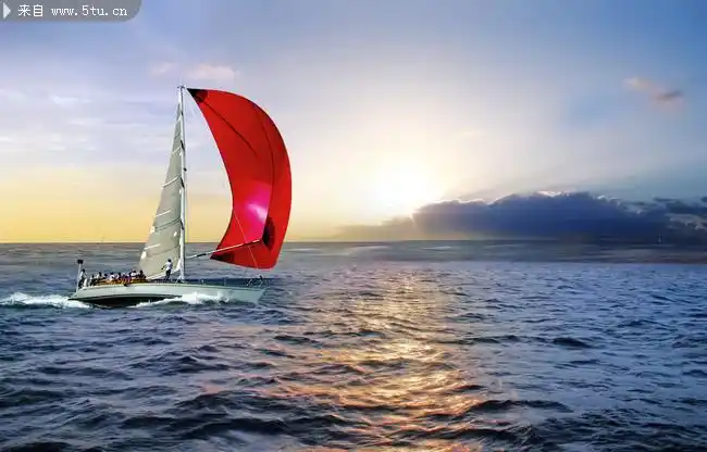 高清海上帆船图片 一帆风顺图片-自然风光-百图汇素材网