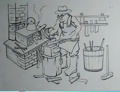 简笔画 越简单越好 但要看得清打铁炼钢简笔画铁路工人简笔画怎么画