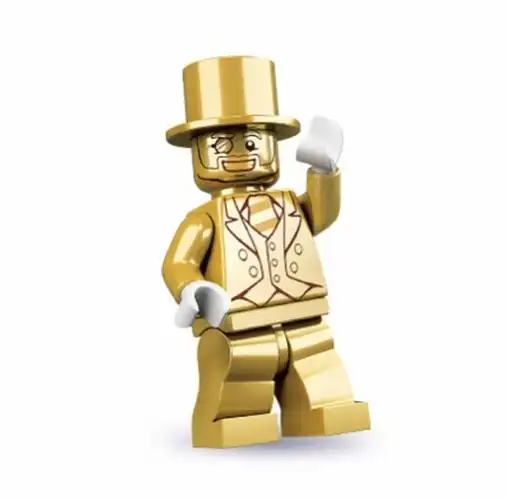 乐高系列十与乐高小金人"mr. gold"
