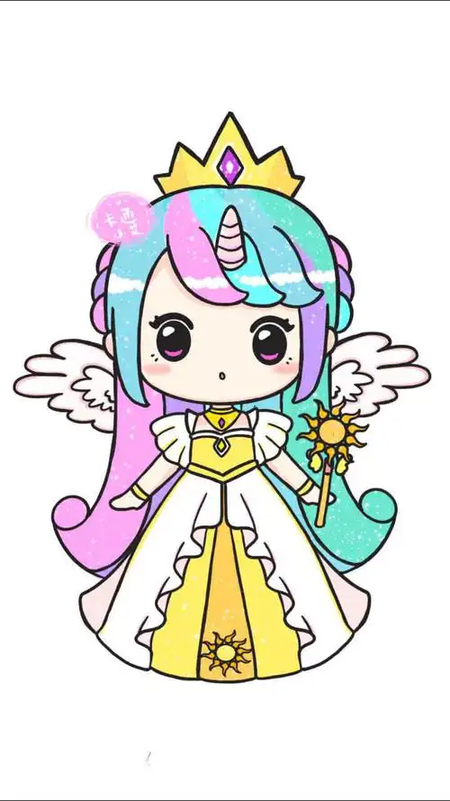 简笔画宇宙公主,迷你小马宇宙公主