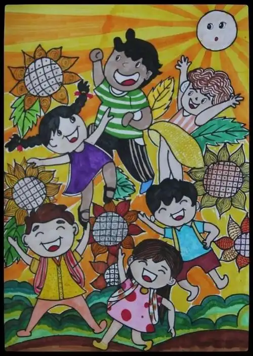 新疆第十七届少年儿童绘画大赛"我的幸福童年"获奖作品展示