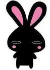 请帮我找一下关于黑色的兔子的图片,最好是动漫型的,没有的话可爱的也