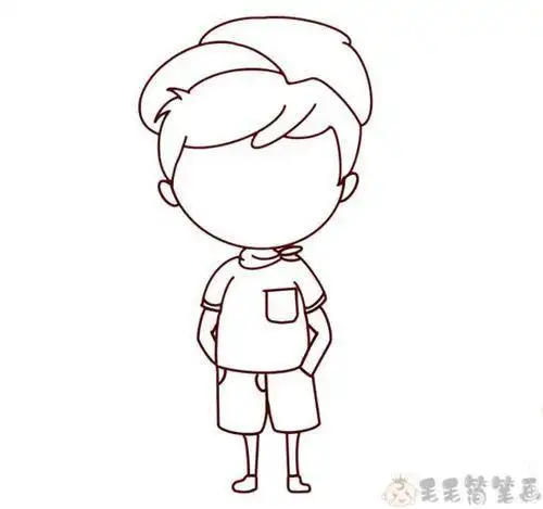 男孩简笔画图片男孩简笔画世界足球日小孩踢足球简笔画侧身小男孩儿简